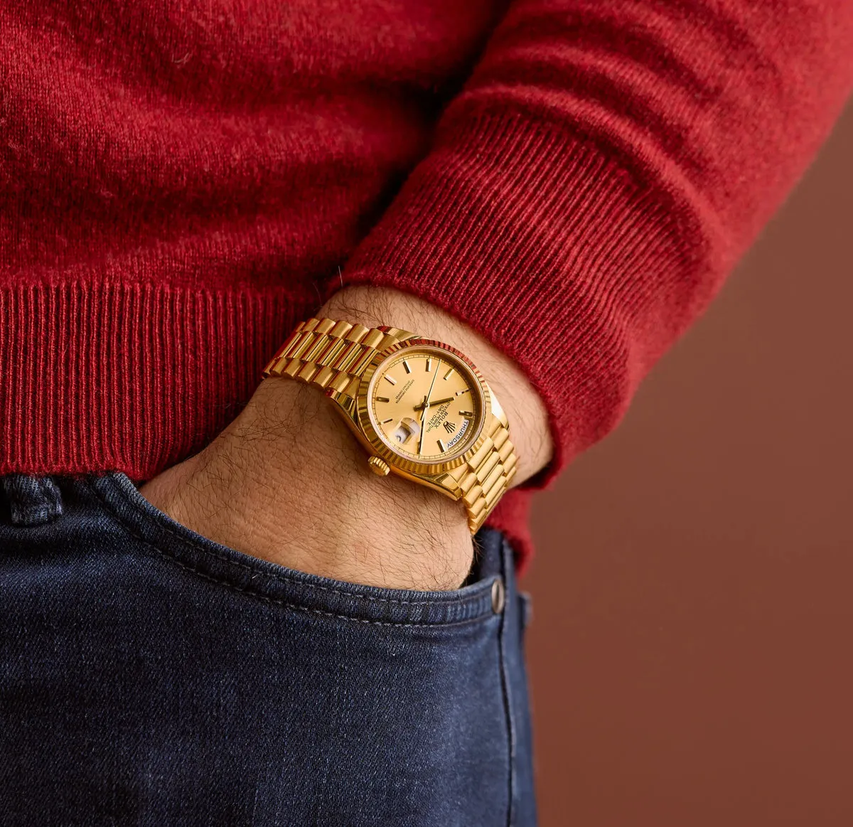 Broken Rolex on repair bench