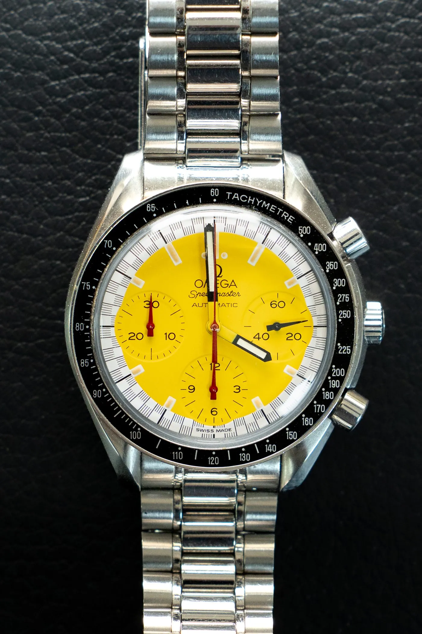 Omega Speedmaster automatic with yellow dial